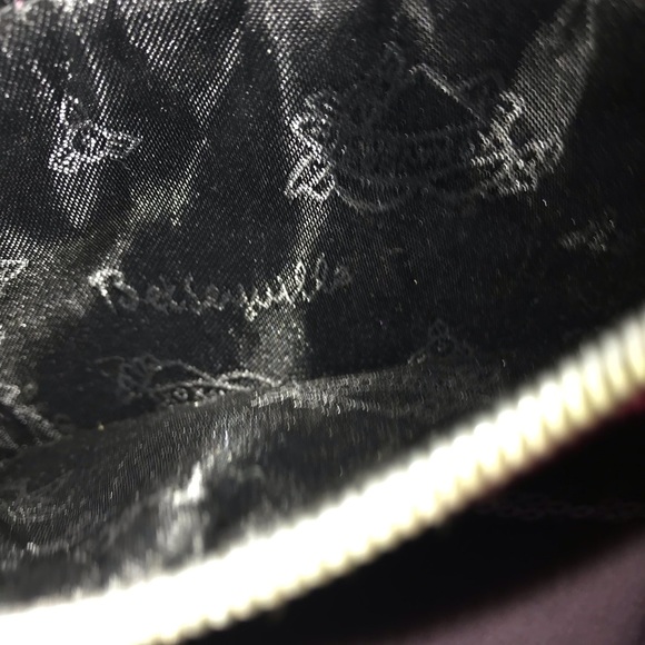 NWOT Betsey Johnson Betseyville Wristlet Black Sequins Pink Accents On The Go - Picture 9 of 9